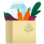 A box of food supplies
